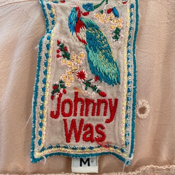 Johnny Was Womens Short Sleeve Melon Tunic w Tonal Embroidery/ Size M - Picture 9 of 10